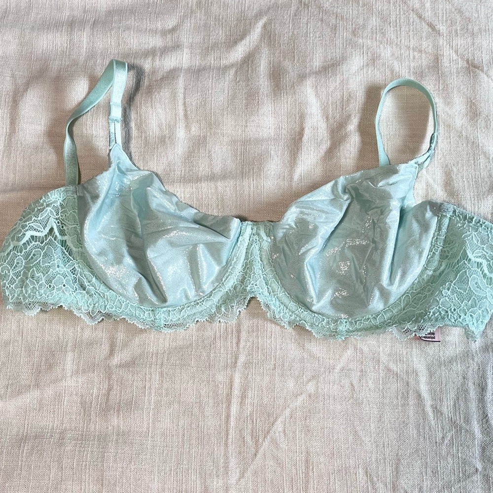 Sparkly Lace Trim Bra